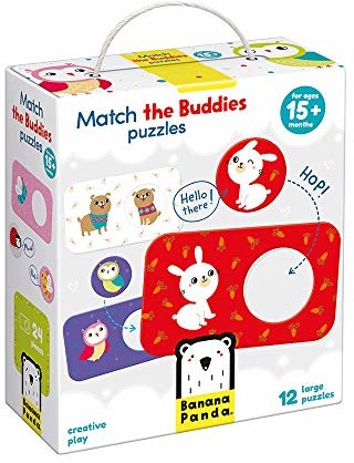 Banana Panda - Match The Buddies puzzle - puzzle wtykowe dla początkujących i klasyfikacyjne dla dzieci od 15 miesięcy