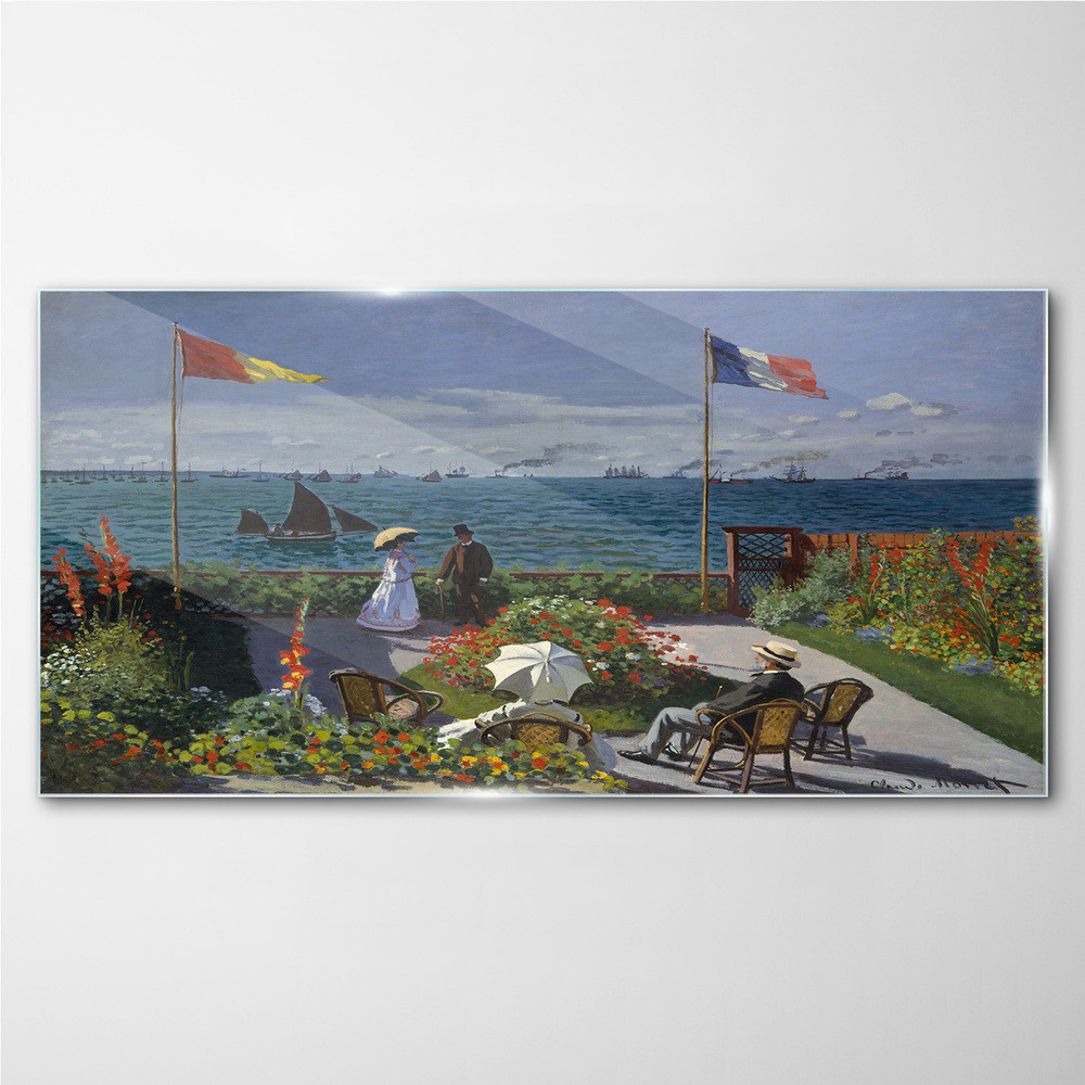 PL Coloray Obraz na Szkle Ogród Natura Sztuka Monet 120x60cm
