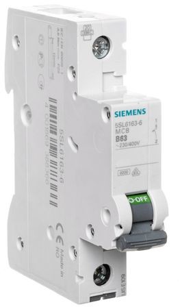 Siemens Wyłącznik nadprądowy 1P B 63A 6kA AC 5SL6163-6