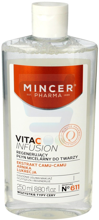 Mincer Pharma Vita C Infusion Regenerujący płyn micelarny do twarzy nr 611 250 ml