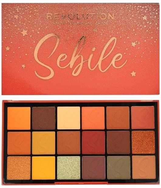 Makeup Revolution MUR X Sebile DAY 2 DAY Shadow Palette Paleta 18 cieni do powiek 48715-uniw