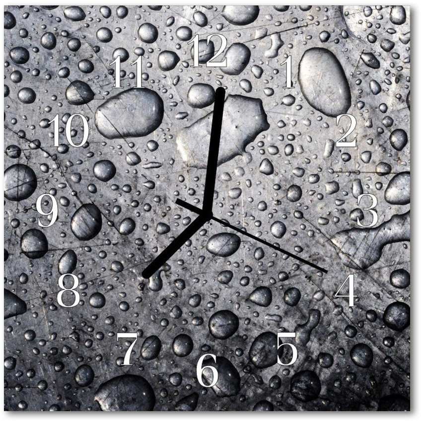 tulup pl Zegar ścienny kwadrat Krople 30x30cm