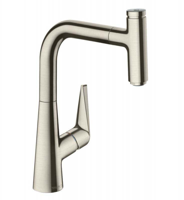 Hansgrohe Talis Select M51 Bateria kuchenna z wyciąganą wylewką stal szlachetna