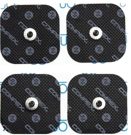 Compex Elektrody pojedyncze EasySnap 5cm x 5cm do elektrostymulatorów Compex - 4 sztuki (Compex 42215)