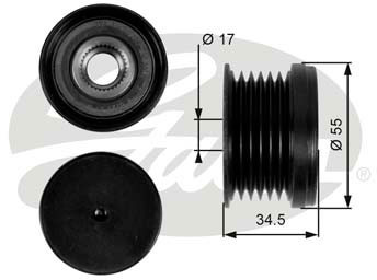 GATES Alternator - sprzęgło jednokierunkowe GATES OAP7090