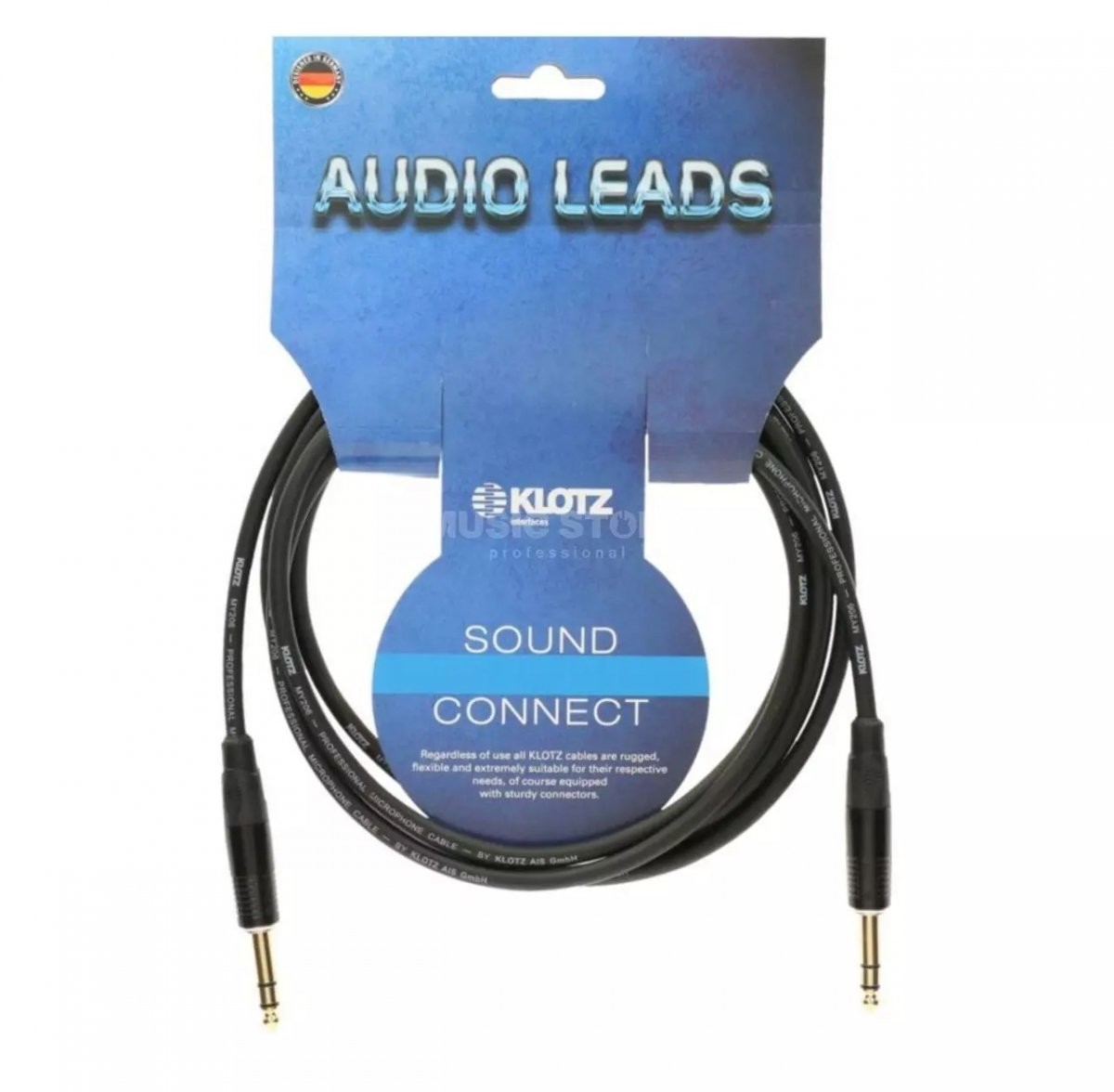 Klotz B3PP1K1000 kabel Jack 6,3 mm stereo na Jack 6,3 mm stereo 10m