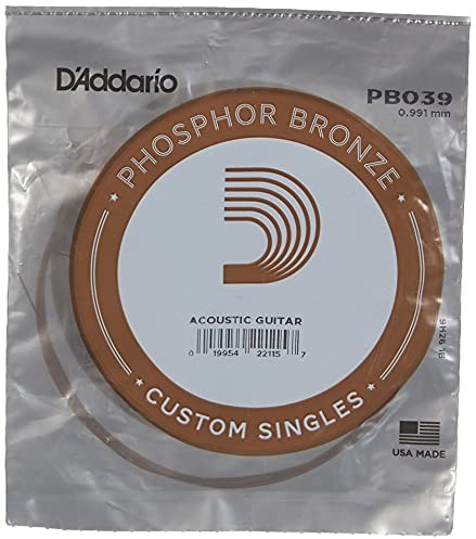 DAddario 039 Brąz fosforu do gitary akustycznej pojedynczy sznur PB039
