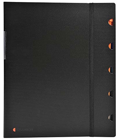 Exacompta Exacompta 85434E teczka na dokumenty exaview z PP z 40 koszulkami exactive, format DIN A4, czarna 277321
