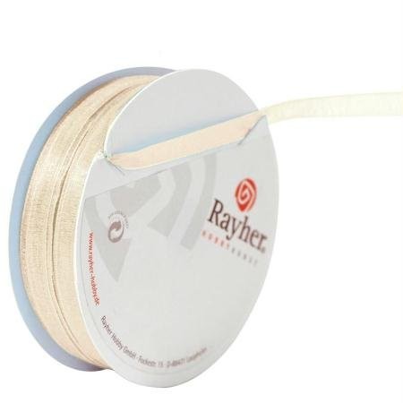 Rayher Taśma Organza, 7 MM, rolka SB 10 m, beżowy