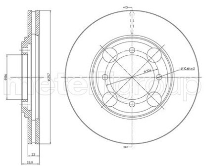 METELLI Tarcza hamulcowa 23-0405