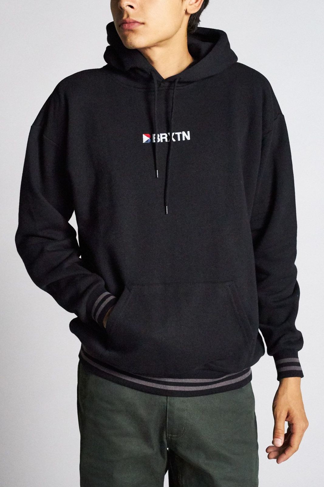 BRIXTON bluza męska BRIXTON STOWELL IV INTL HOOD Black