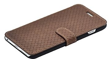 Tellur etui na książki z prawdziwej skóry krzyż do iPhone 6/6s Plus, brązowy TLL119093