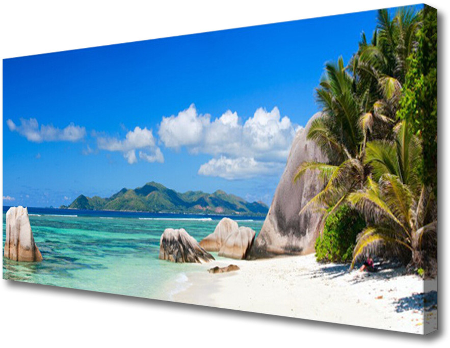 PL Tulup Obraz na Płótnie Ocean Plaża Krajobraz 100x50cm