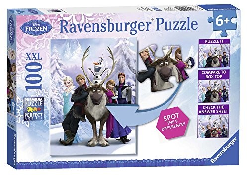 Ravensburger 10557 zabawka The Frozen difference, 100 części puzzle łącznie z wyszukiwania