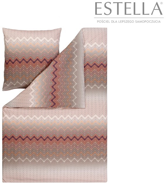 Estella Pościel Jersey Mako LUNA 6949 Kolor terracotta Rozmiar 155/200+2x70/80 603-671-572