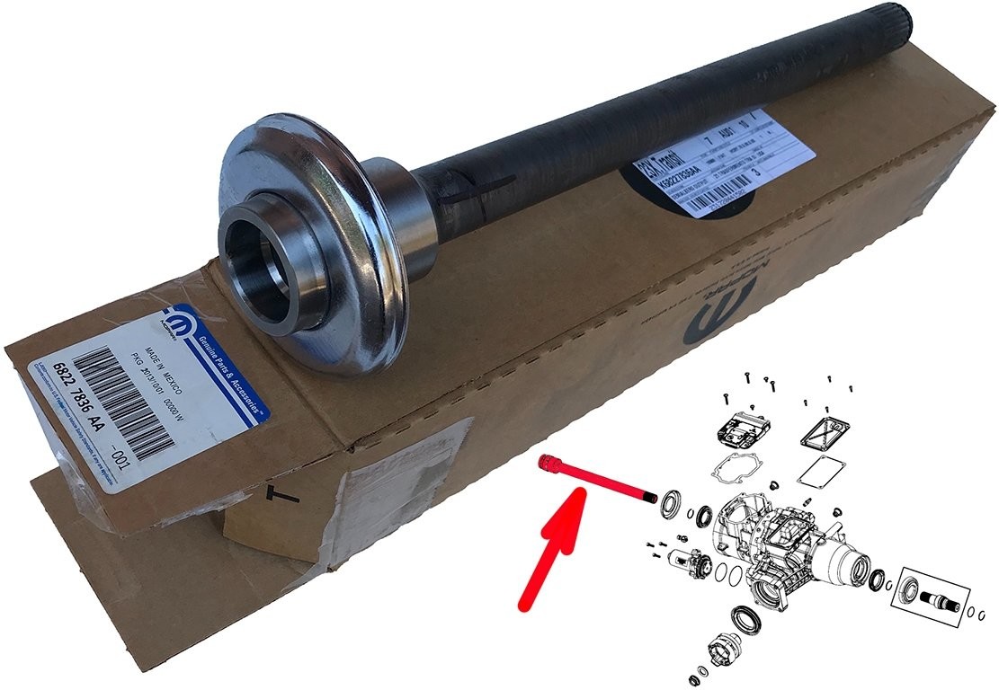 MOPAR Półoś napędowa tylna prawa Jeep Cherokee KL 2016 68227836AA