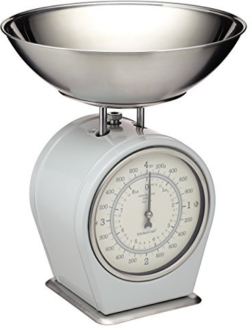Kitchen Craft Kitchencraft  Living nostalgia  mechaniczne waga kuchenna  30 x 25 cm  do 4 kg  szary LNSCALEGRY