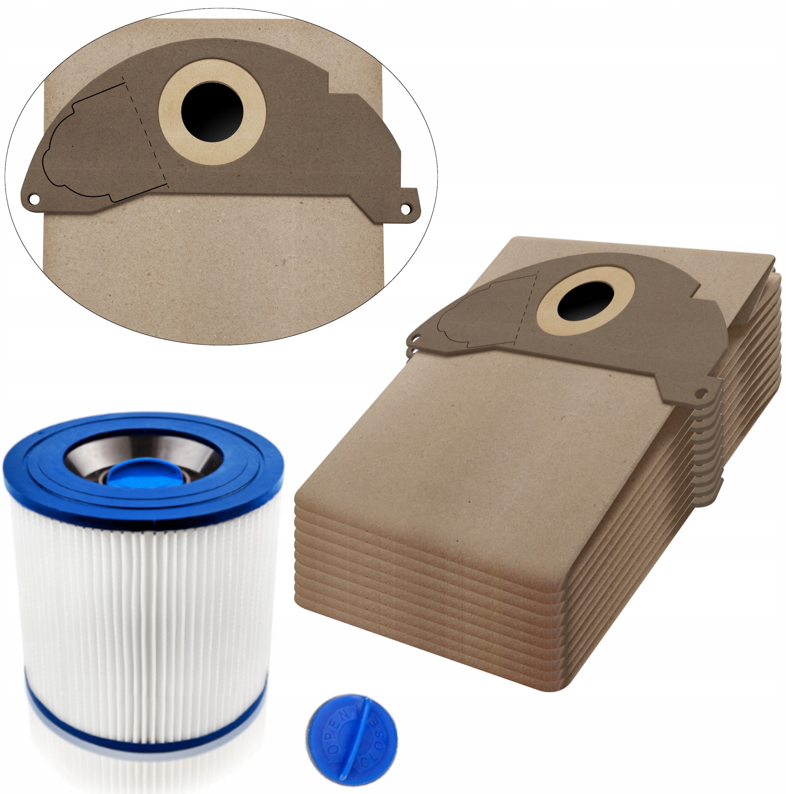 Karcher 10x Worki + Filtr Do MV2 WD2 A2004