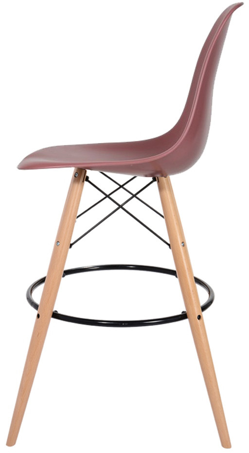 King Home Krzesło barowe 46x57x104cm DSW Wood koktajl malinowy H-130.CAS1.38.DSW