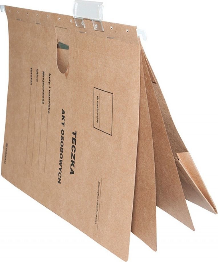 Donau Teczka zawieszkowana akta osobowe karton A4 230gsm brązowa 7436001PL-02