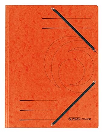 Herlitz Teczka A4 Colorspan z gumką, karton Colorspan, 355 g/m2, pomarańczowy 10843878