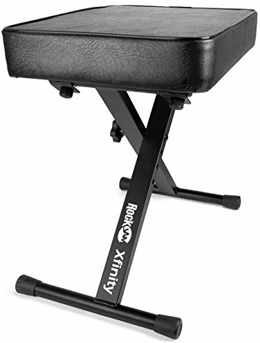 RockJam RockJam RJKBB100 Premium regulowany wyściełany taboret fortepianowy RJKBB100