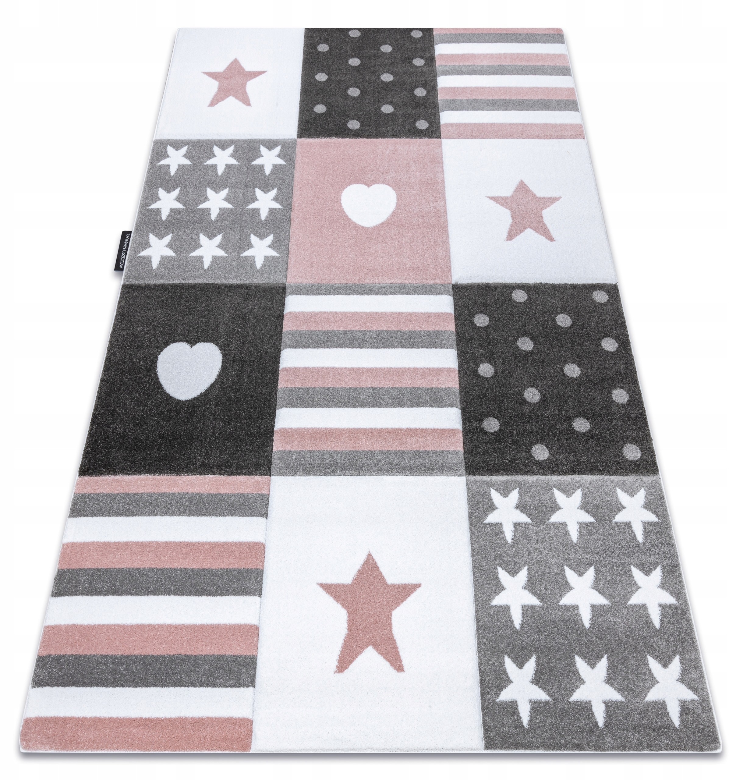 Dywan Dziecięcy Petit 160x220 Paski Serca #GR3699