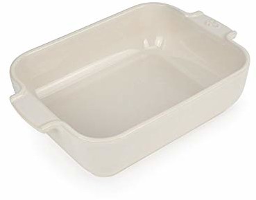 Peugeot Appolia prostokątna forma do zapiekania z uchwytami, ceramika, ecru / biała, 6,2 x 25,16,8 cm, pojemność: ok. 1 l, 60084