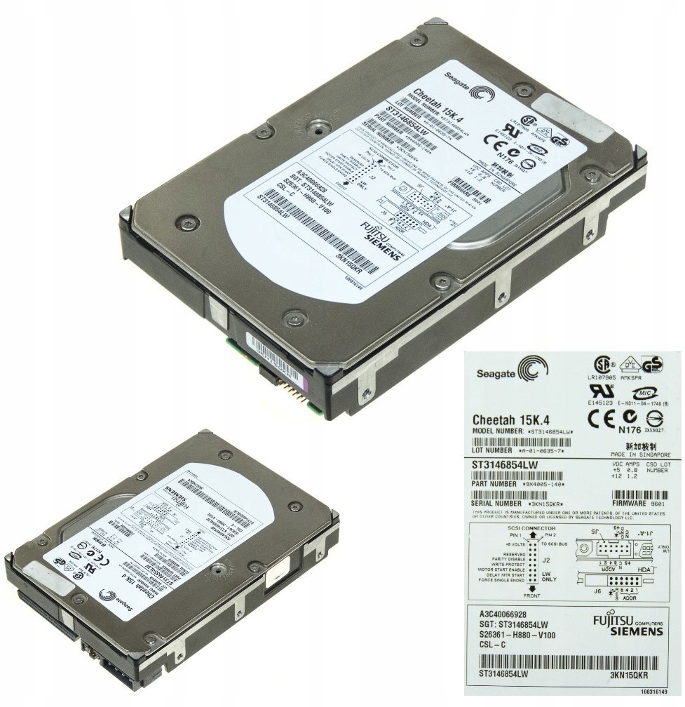 Fujitsu S26361-H880-V100 146GB 15K 3.5 ST3146854LW