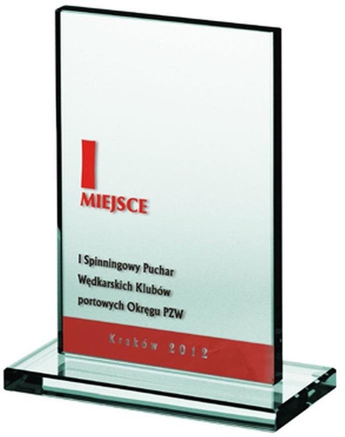 UPOMINKARNIA Trofeum Szklane Grawerowane + Wypełnienie Farbą  Trofeum Szklane Grawerowane + Wypełnienie Farbą victoriasport-80033/GR/FA-0