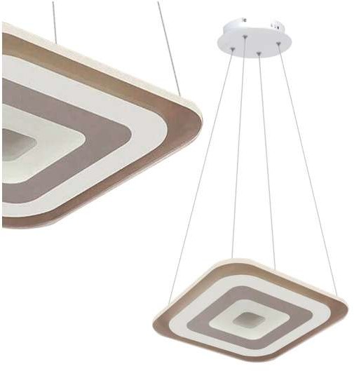Milagro LAMPA wisząca VOLTA 592 kwadratowa OPRAWA zwis LED 45W z pilotem biały 592