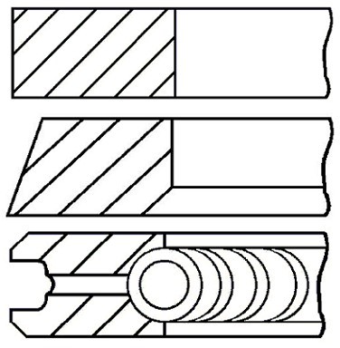 GOETZE Zestaw pierścieni tłokowych GOETZE 08-990105-00