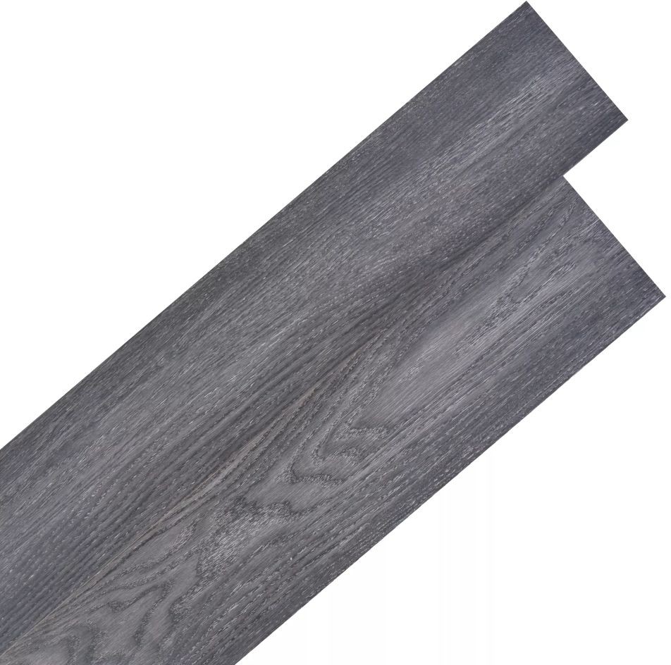 vidaXL Samoprzylepne panele podłogowe, 36 szt., PVC, 5,02 m, czarne