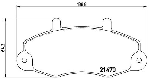 BREMBO Zestaw klocków hamulcowych, hamulce tarczowe P 24 049
