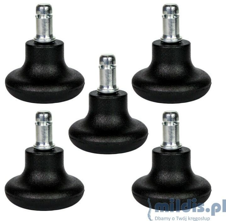 Unique Stopki do fotela obrotowego czarne GD-01