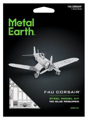 Metal Earth Fascinations F4U Corsair Myśliwiec model do składania metalowy.