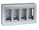 KONTAKT CONNECT Obudowa natynkowa S500 4-modułowa 8x K45 kompletna aluminium Simon Connect 51000004-033