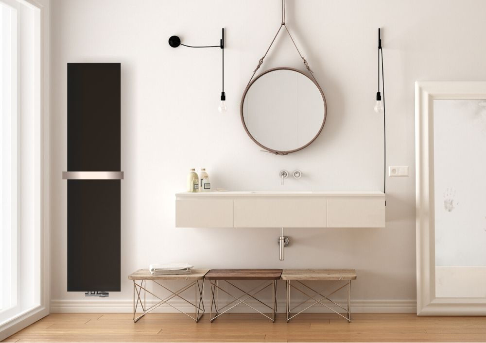 RADOX Nova Flat Grzejnik płytowy 180x31 cm textured black RX-NVF.002T.1800.310