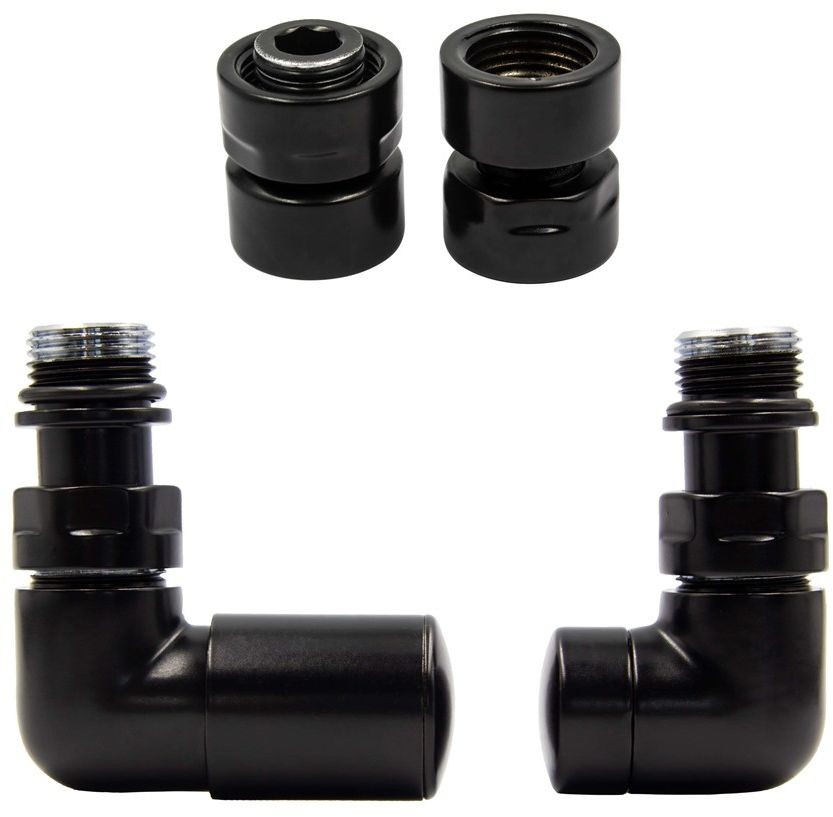 Varioterm Zawór regulacyjny Vision ze złączką PEX/CU /GZ1/2 /GW1/2 - czarny mat instalacja 1/2 - złączka GW1/2 lewy VIR24L(GW1/2)