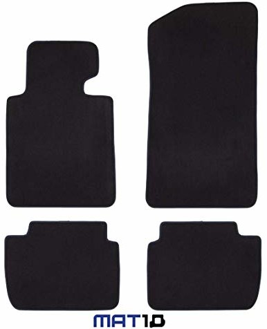 MAT10 MAT10 Edycja specjalna BMW E46 rok produkcji 2000-04 - 2006-05 dywaniki samochodowe samochodowe specjalne wykonanie welur premium 4-częściowy czarny gwarantowana dopasowanie, LL BMW E46 000239SSW01