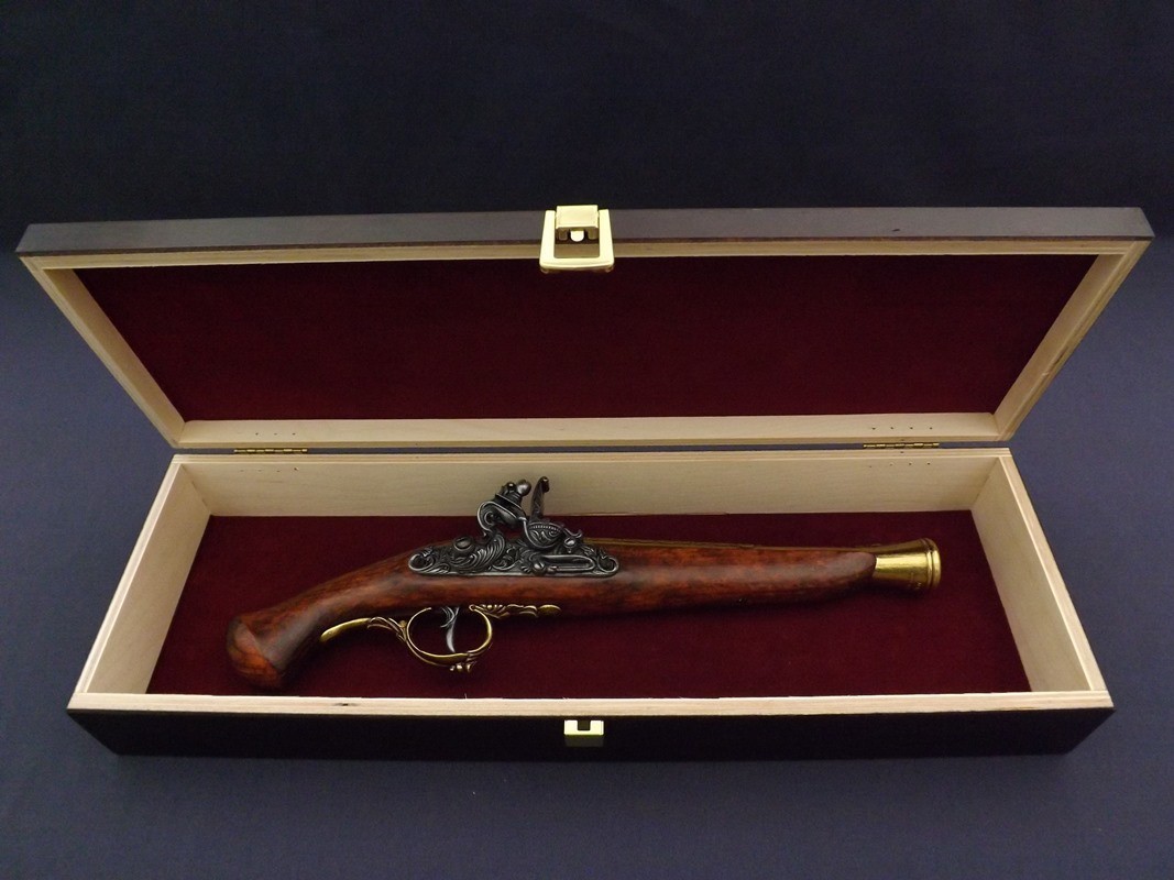 Denix SA REPLIKA NIEMIECKI PISTOLET SKAŁKOWY W PUDEŁKU MODEL 1260L+P01 1260L+P01