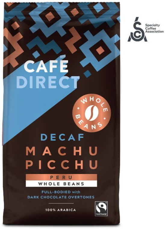 Cafédirect Machu Picchu SCA 82 kawa ziarnista bezkofeinowa 227g