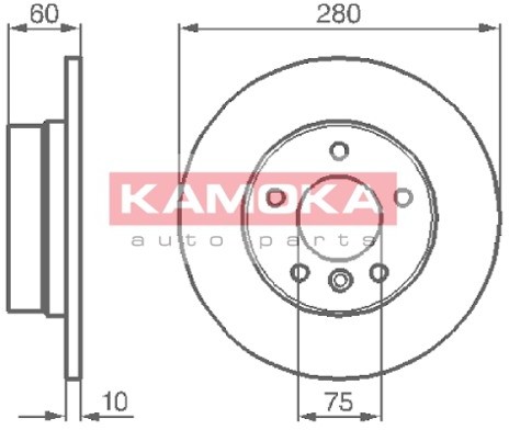 KAMOKA Tarcza hamulcowa 103498