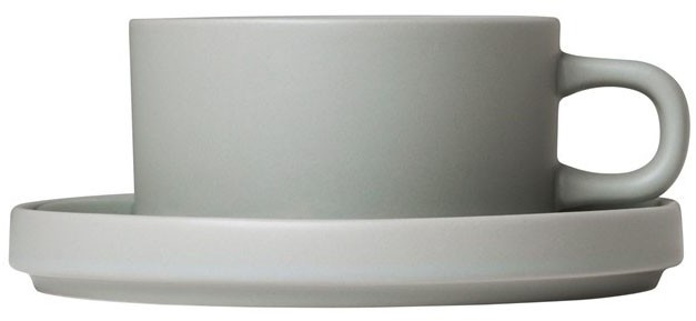 Blomus ZESTAW 2 KUBKÓW Z PODSTAWKAMI 170ML MIO MIRAGE GR B63912