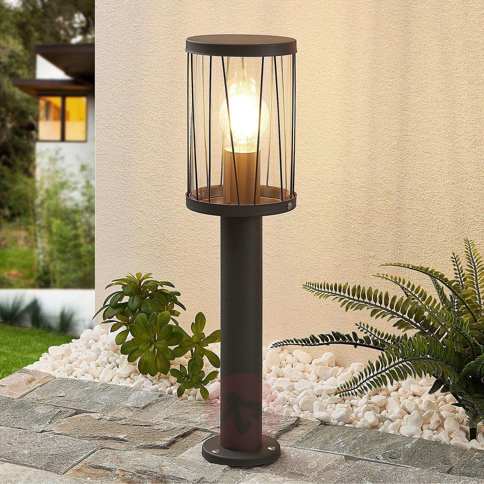 Lindby Lindby Yonan lampa cokołowa, ciemnoszary E27