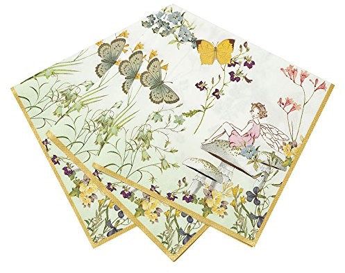 Talking Tables Truly Fairy; serwetki papierowe do imprezy na urodziny lub herbaty kraenzchen, kolorowa; 20 Pro Pack (33 cm) TSFAIRY-NAPKIN