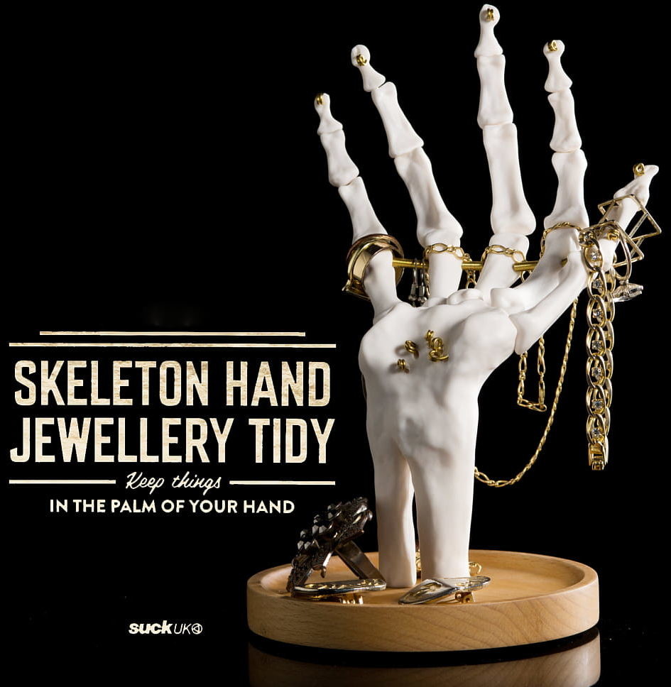 Suck Uk Stojak na biżuterię dłoń Skeleton Hand