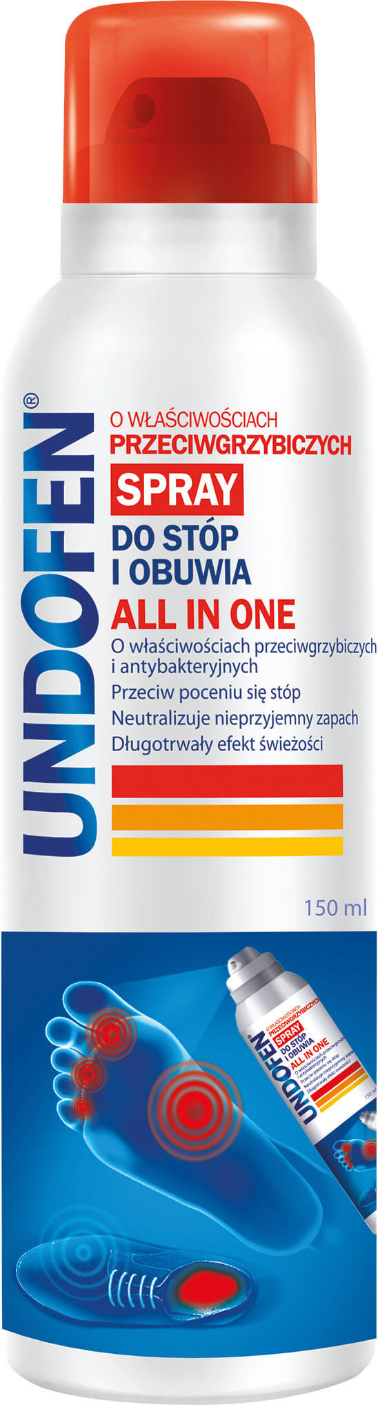 Omega Undofen Antygrzybiczny spray do stóp i obuwia All in One 150 ml 7068704