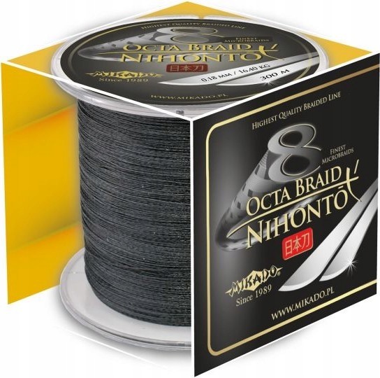 MIKADO Plecionka x8 Octa Braid 0,14 mm Czarna 300m