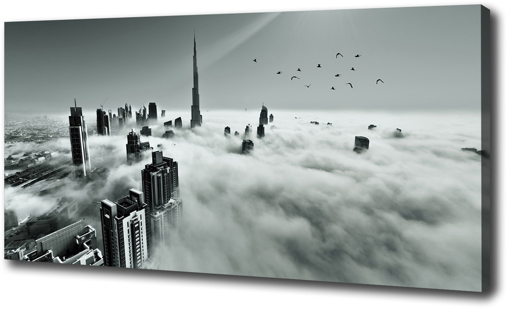 Foto obraz na płótnie Mgła nad Dubajem